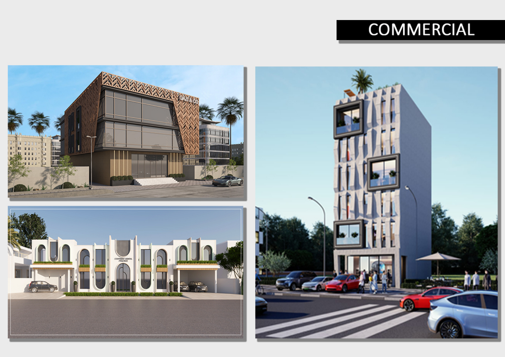 Contemporary architecture with strong geometric lines